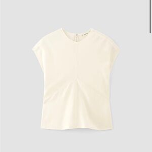NWT Everlane Tencel Drape Top with Butterlight fabric in Bone Size 00